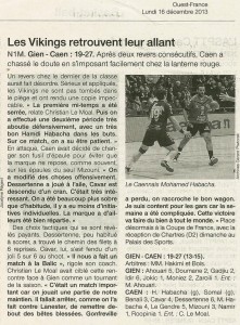 Gien - Caen HB N1M 16.12.13