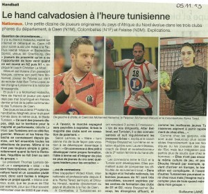 Le hand calvadosien 05 Nov 2013