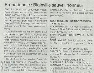BLAINVILLE LUNDI 16 MARS