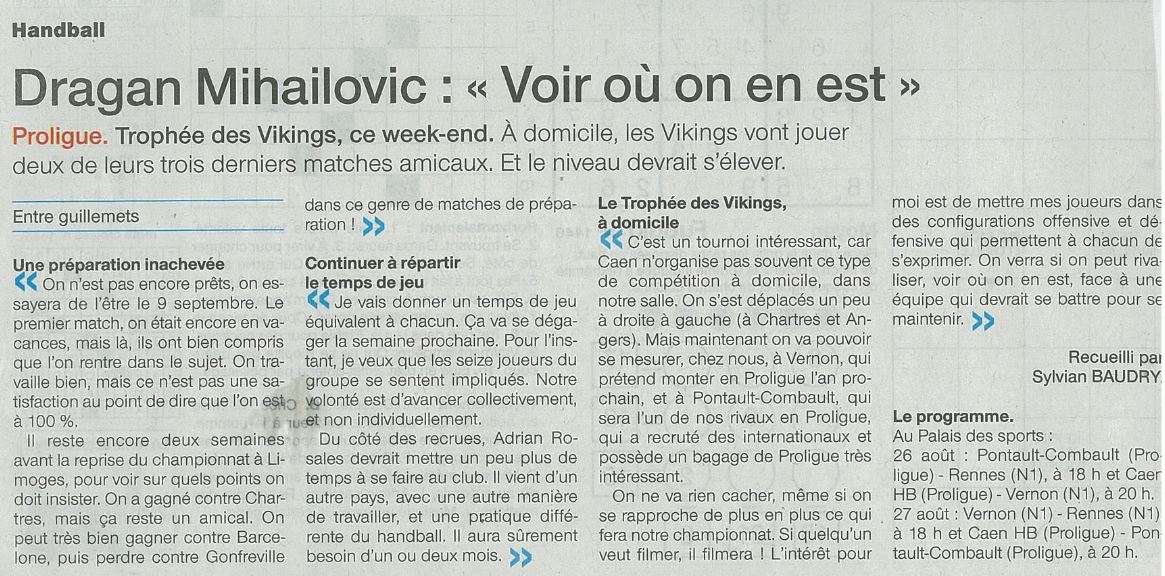 Pro ligue 26-08-16